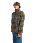 The Billabong Mens Adventure Division Boundary Mock Neck 1/2 Zip Fleece Jacket in Raven