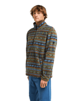 The Billabong Mens Adventure Division Boundary Mock Neck 1/2 Zip Fleece Jacket in Raven