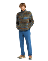 The Billabong Mens Adventure Division Boundary Mock Neck 1/2 Zip Fleece Jacket in Raven