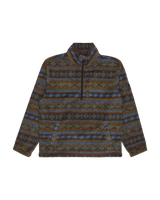 The Billabong Mens Adventure Division Boundary Mock Neck 1/2 Zip Fleece Jacket in Raven