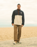 Space Lobster 1/2 Zip Fleece Jacket in Tortoise Shell