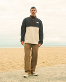 Space Lobster 1/2 Zip Fleece Jacket in Tortoise Shell