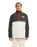 The Billabong Mens Space Lobster 1/2 Zip Fleece Jacket in Tortoise Shell