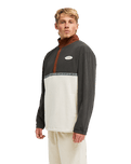 The Billabong Mens Space Lobster 1/2 Zip Fleece Jacket in Tortoise Shell