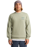 The Billabong Mens Foundation Sweatshirt in Grey Green