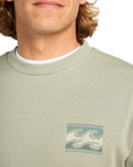 The Billabong Mens Foundation Sweatshirt in Grey Green