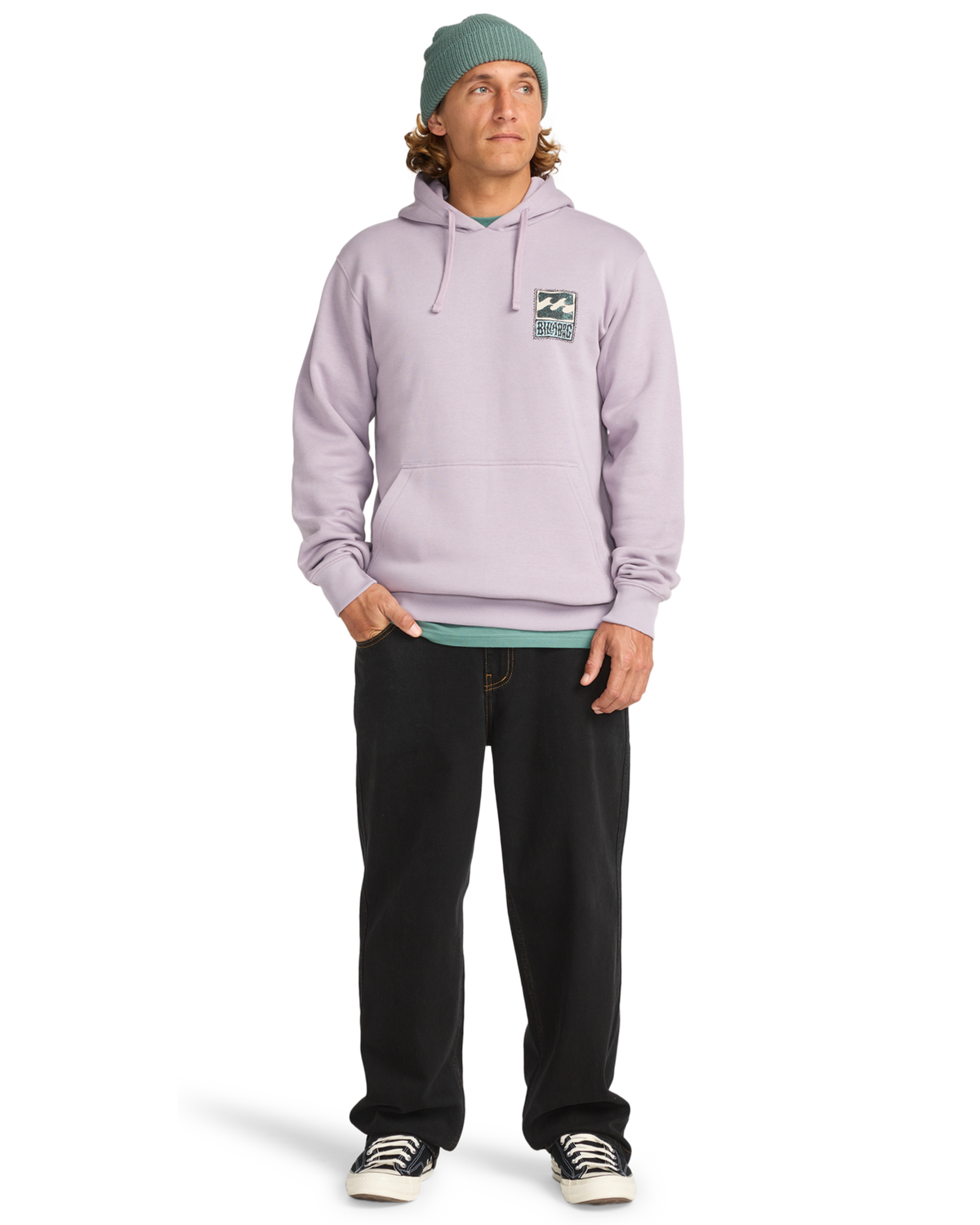 The Billabong Mens Foundation Hoodie in Light Purple
