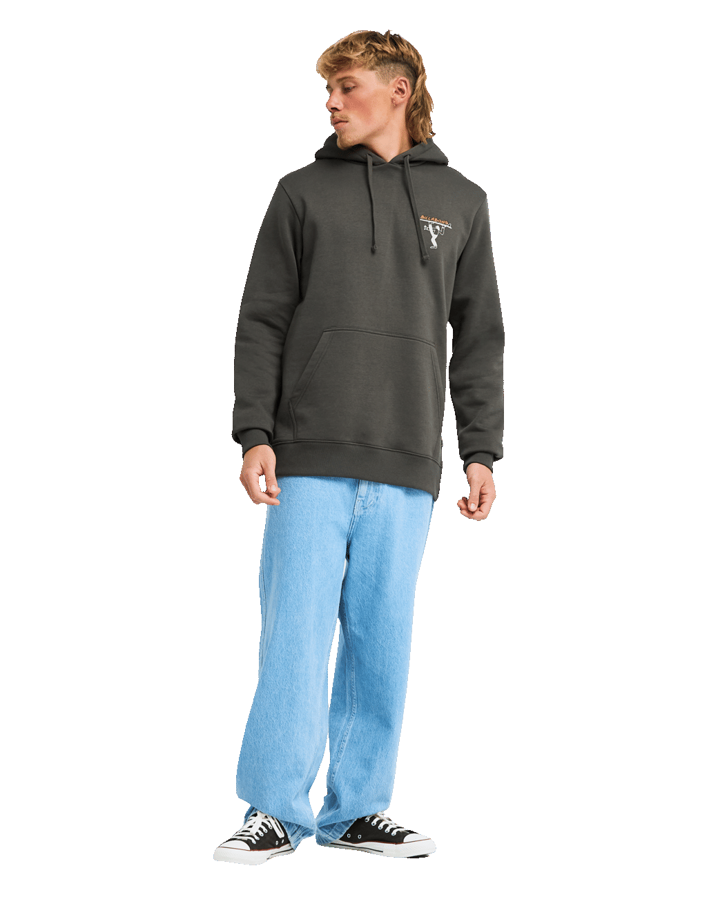 The Billabong Mens Droppin Hoodie in Raven