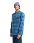 The Billabong Mens Offshore Jacquard Flannel Shirt in Real Teal