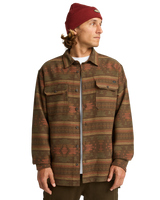 The Billabong Mens Offshore Jacquard Flannel Shirt in Dark Cedar