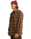 The Billabong Mens Offshore Jacquard Flannel Shirt in Dark Cedar