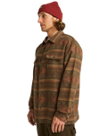 The Billabong Mens Offshore Jacquard Flannel Shirt in Dark Cedar