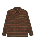 The Billabong Mens Offshore Jacquard Flannel Shirt in Dark Cedar