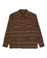 The Billabong Mens Offshore Jacquard Flannel Shirt in Dark Cedar