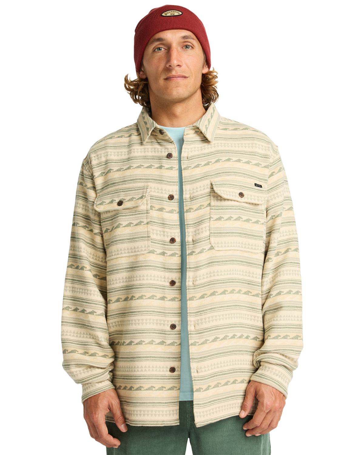 The Billabong Mens Offshore Jacquard Flannel Shirt in Hunter
