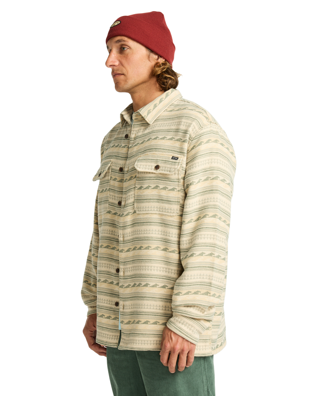 The Billabong Mens Offshore Jacquard Flannel Shirt in Hunter