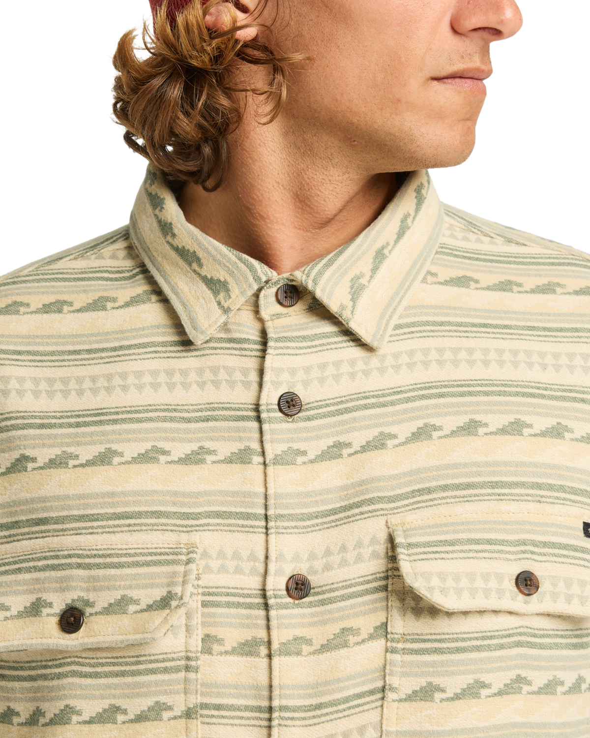 The Billabong Mens Offshore Jacquard Flannel Shirt in Hunter