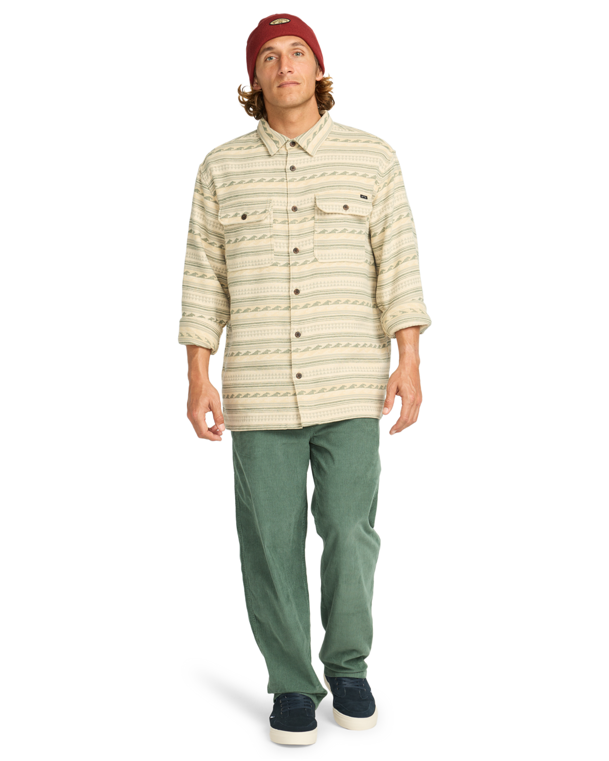 The Billabong Mens Offshore Jacquard Flannel Shirt in Hunter
