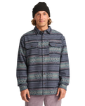 The Billabong Mens Offshore Jacquard Flannel Shirt in Ombre Blue