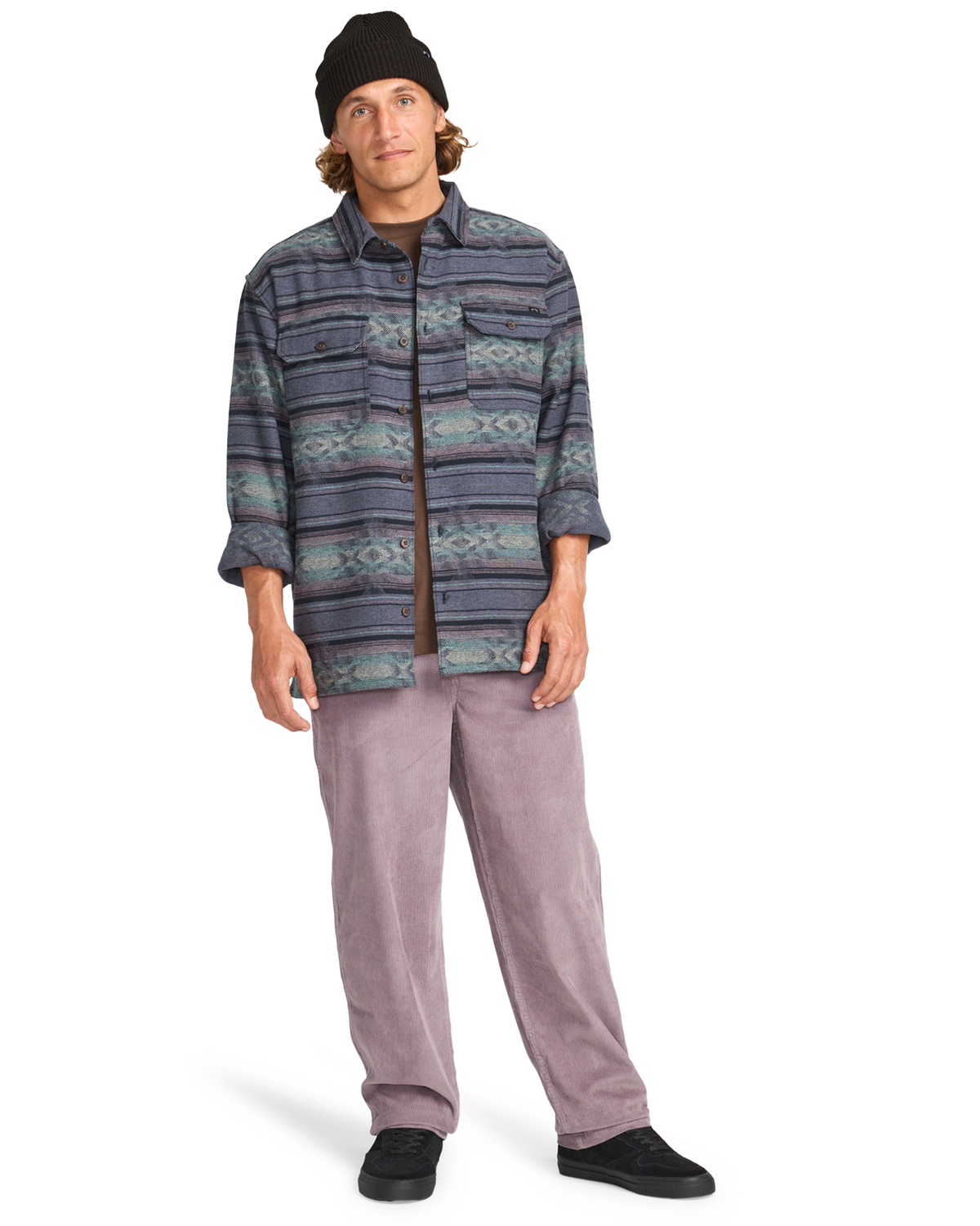 The Billabong Mens Offshore Jacquard Flannel Shirt in Ombre Blue