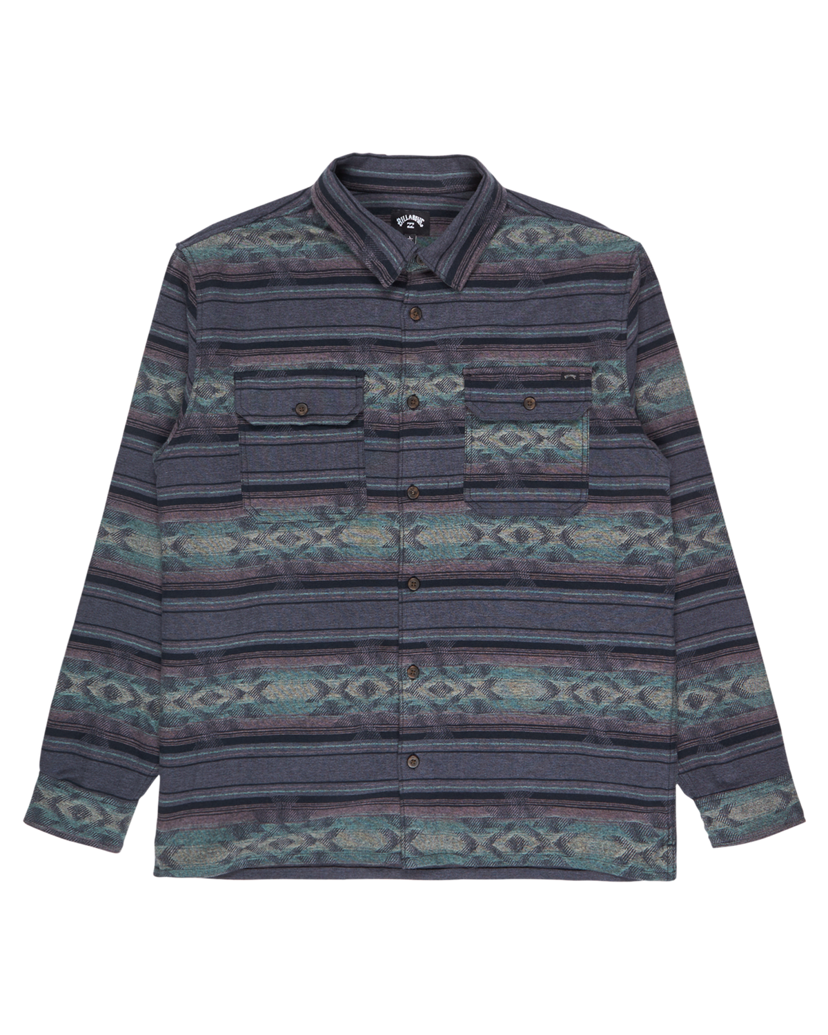 The Billabong Mens Offshore Jacquard Flannel Shirt in Ombre Blue