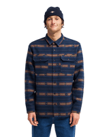 The Billabong Mens Offshore Jacquard Flannel Shirt in Navy