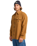 The Billabong Mens Del Mar Flannel Shirt in Tobacco
