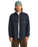 The Billabong Mens Del Mar Flannel Shirt in Dark Navy