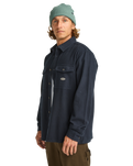 The Billabong Mens Del Mar Flannel Shirt in Dark Navy