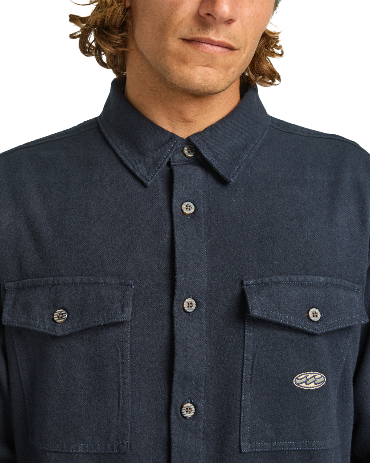 The Billabong Mens Del Mar Flannel Shirt in Dark Navy
