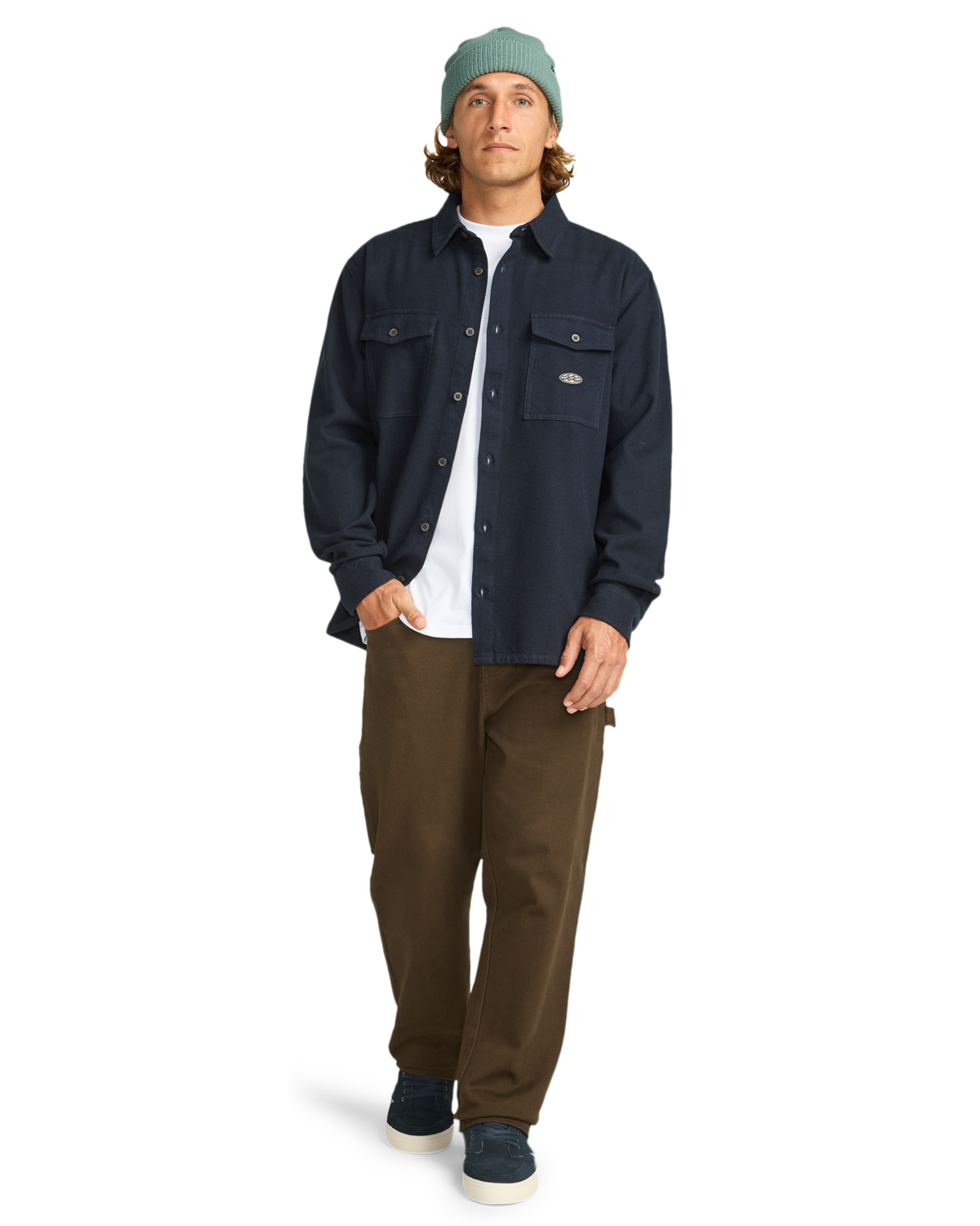 The Billabong Mens Del Mar Flannel Shirt in Dark Navy
