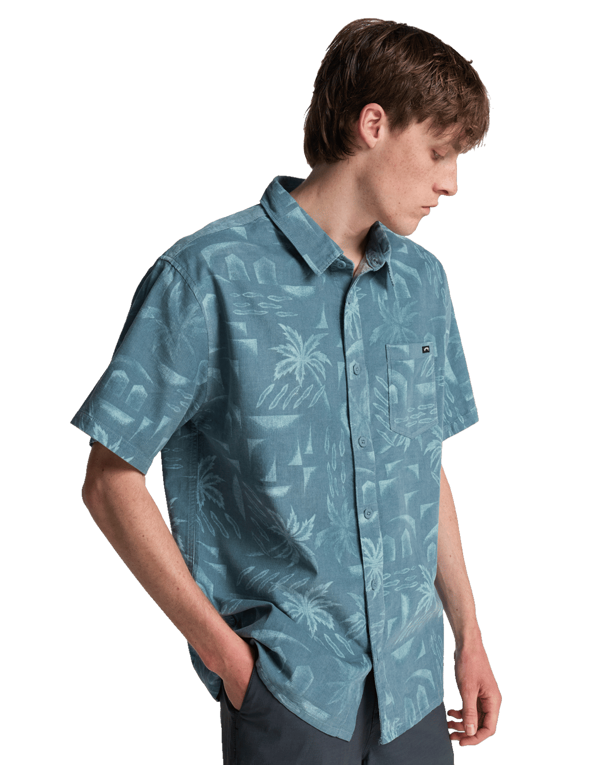 Solana Cord Shirt in Washed Blue