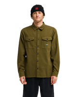 The Billabong Mens Del Mar Flannel Shirt in Winter Moss