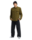 The Billabong Mens Del Mar Flannel Shirt in Winter Moss