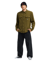 The Billabong Mens Del Mar Flannel Shirt in Winter Moss