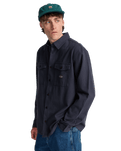 Del Mar Flannel Shirt in Charcoal Grey