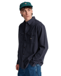 Del Mar Flannel Shirt in Charcoal Grey