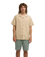 The Billabong Mens Vacay Linen Shirt in Castle Rock