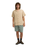 The Billabong Mens Vacay Linen Shirt in Castle Rock
