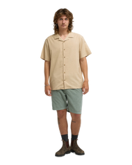 The Billabong Mens Vacay Linen Shirt in Castle Rock