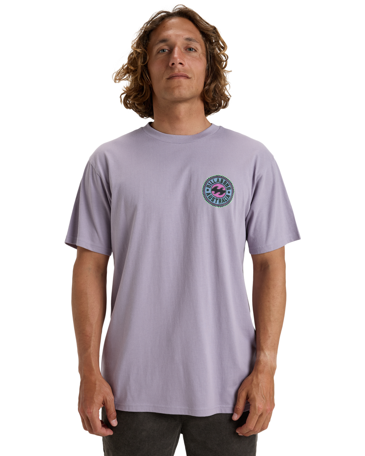 The Billabong Mens Know The Feeling T-Shirt in Light Purple