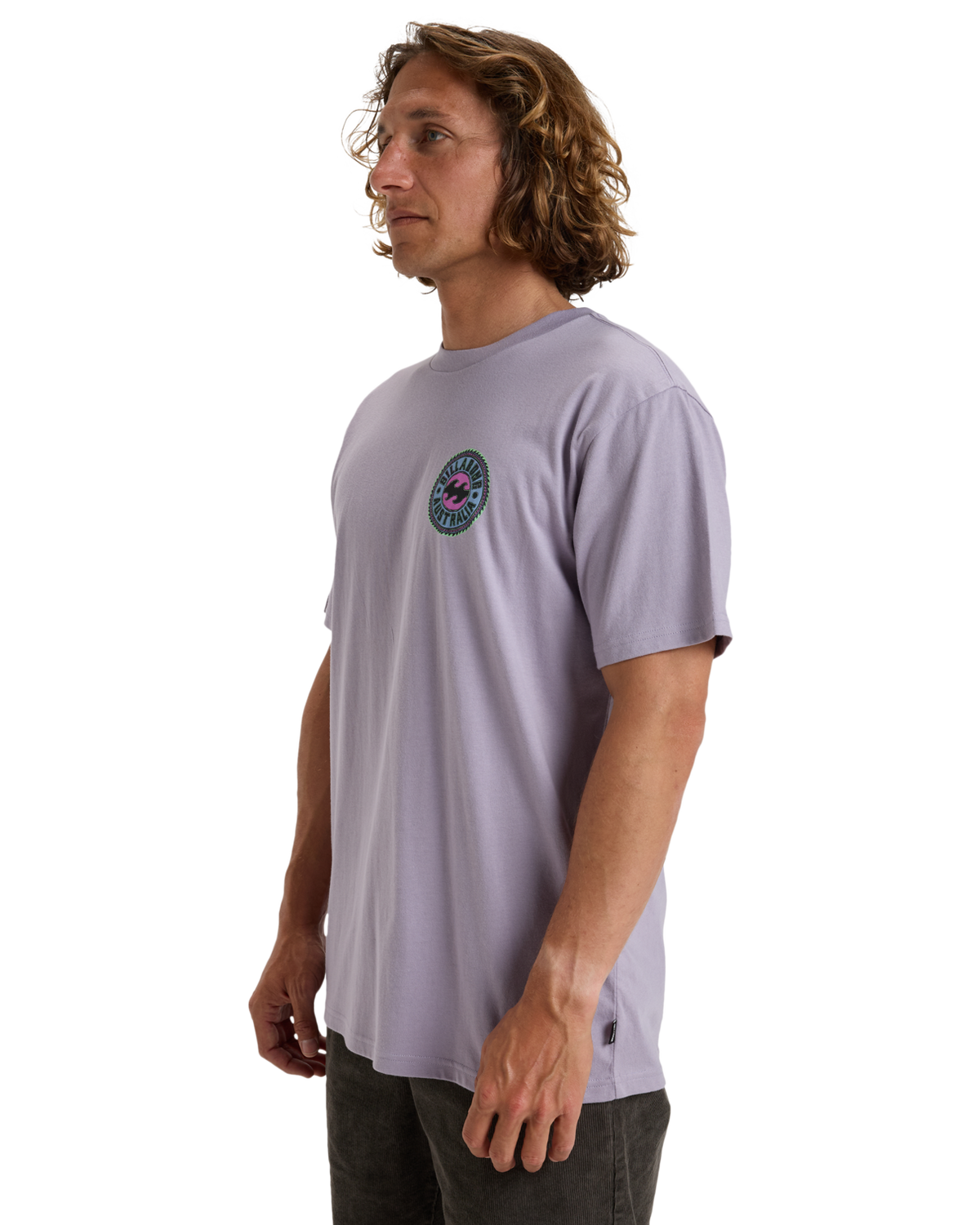 The Billabong Mens Know The Feeling T-Shirt in Light Purple