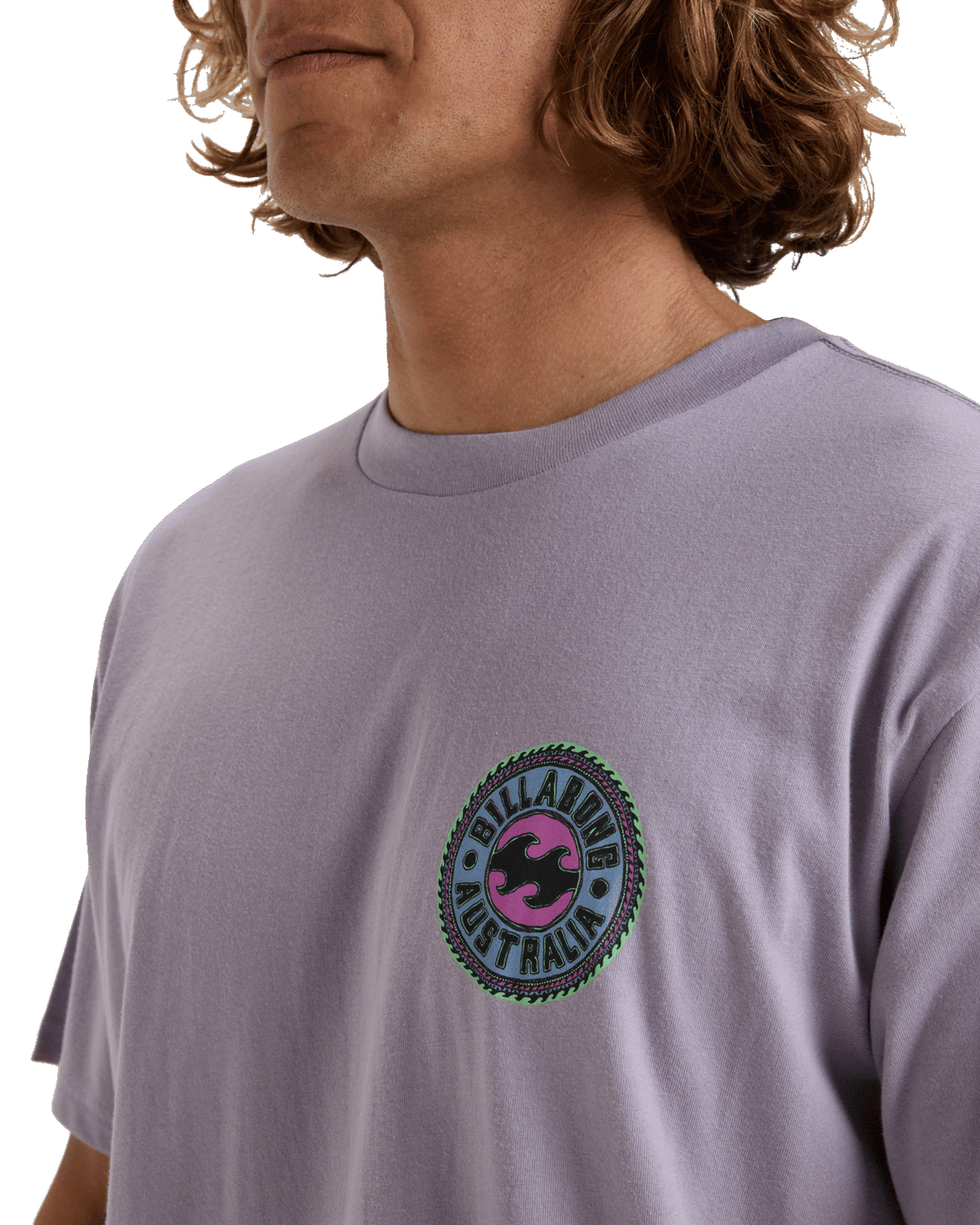 The Billabong Mens Know The Feeling T-Shirt in Light Purple