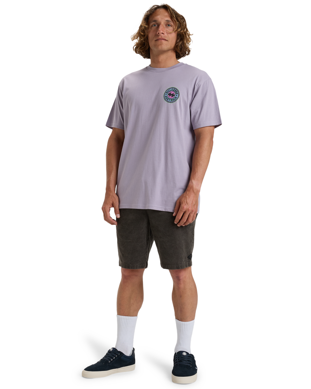 The Billabong Mens Know The Feeling T-Shirt in Light Purple