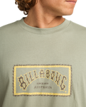 The Billabong Mens Arch Frame T-Shirt in Grey Green