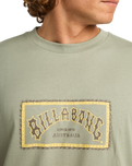 The Billabong Mens Arch Frame T-Shirt in Grey Green