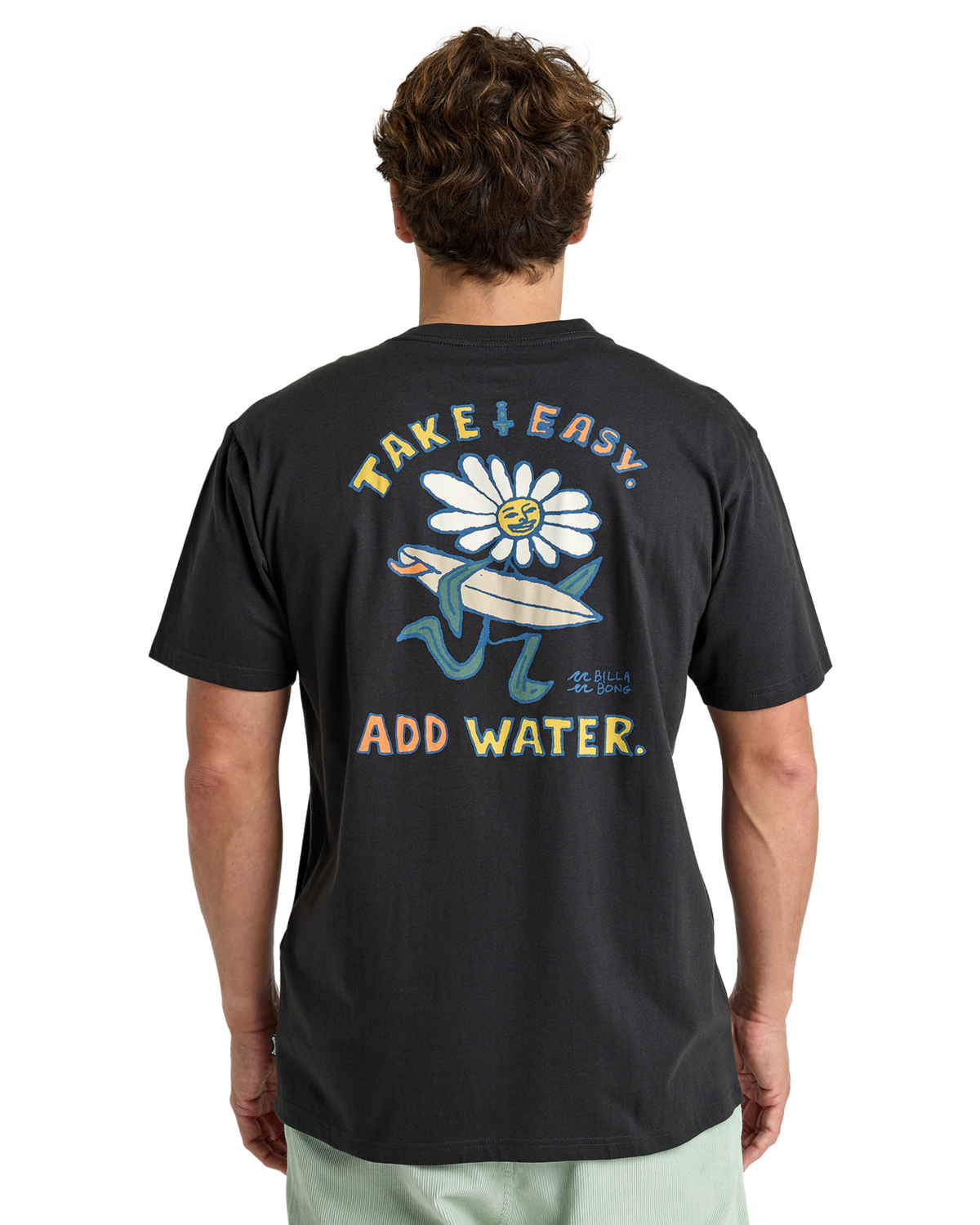 The Billabong Mens Add Water T-Shirt in Washed Black