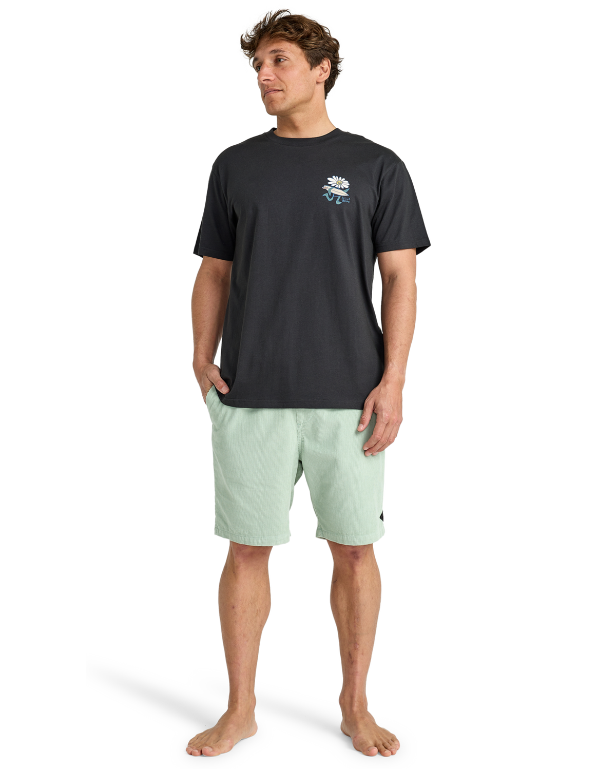 The Billabong Mens Add Water T-Shirt in Washed Black