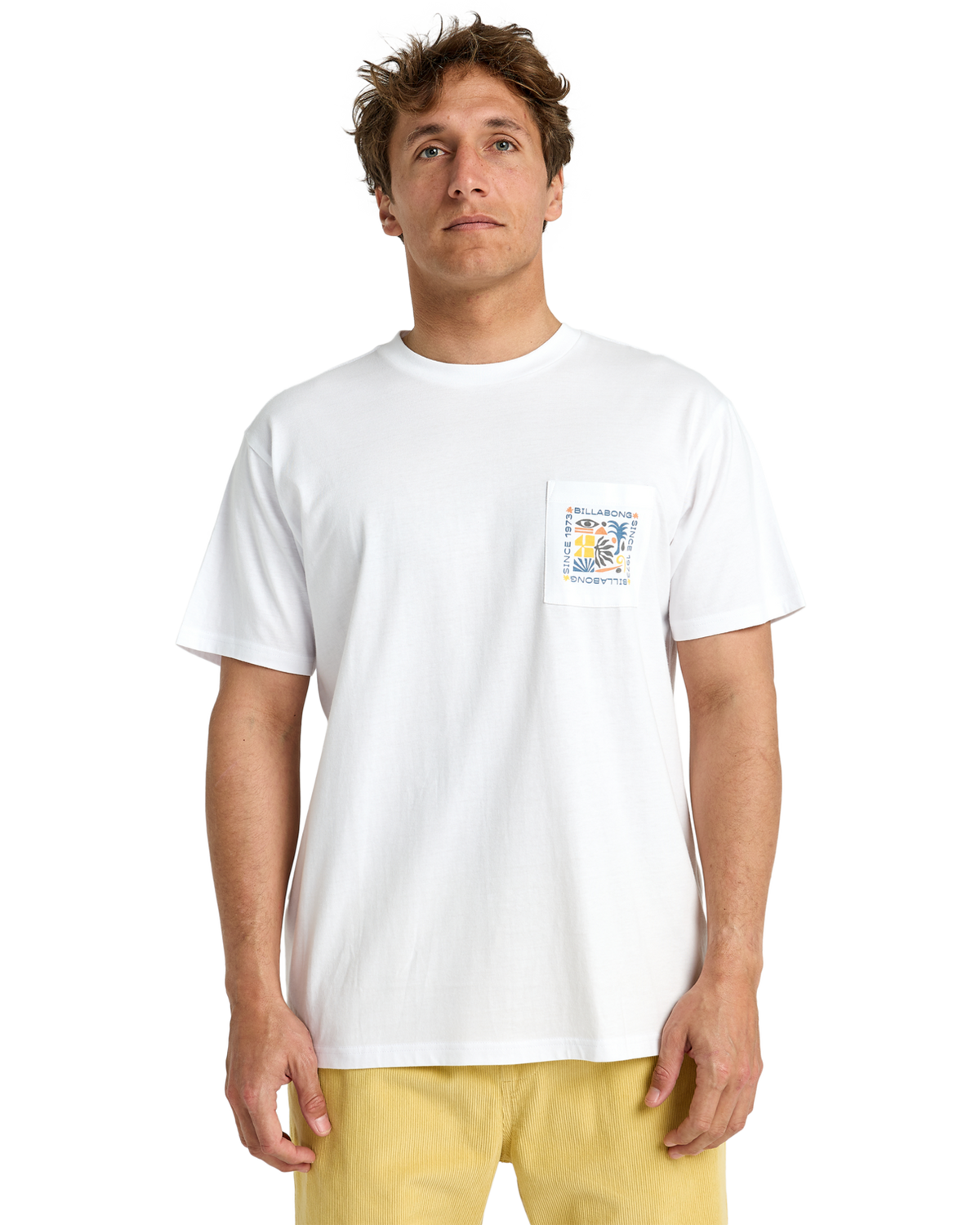 The Billabong Mens Troppo Pocket T-Shirt in White