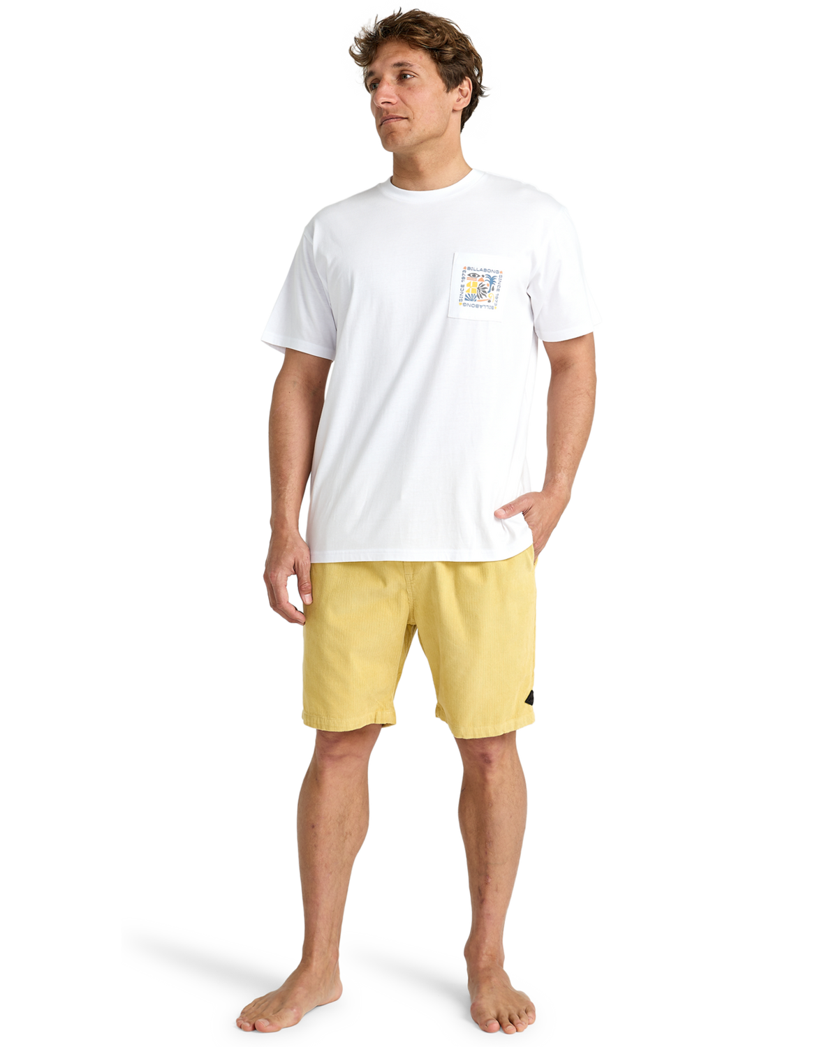 The Billabong Mens Troppo Pocket T-Shirt in White